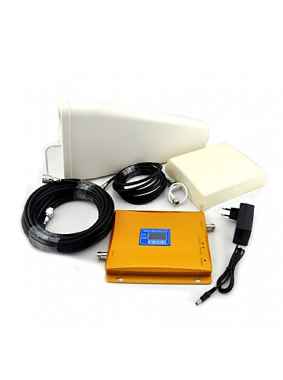 GSM / 3G W-CDMA Mobile Phone Dual Band Signal Booster , Signal Booster + Log Periodic Antenna + Planar Antenna