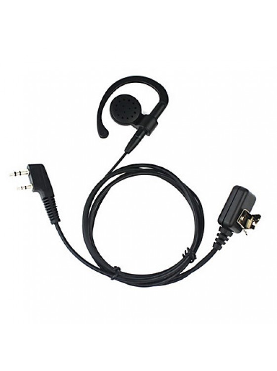 2 Pin Big Square Ptt Earpiece For Tyt Uv5R 888S Th Radio Black