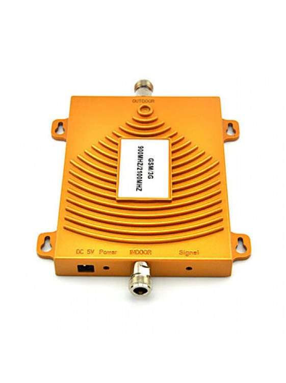 GSM 900Mhz + 3G W-CDMA 2100MHz Dual Band Mini Signal Booster , 2G 3G GSM Mobile Phone Signal Booster With Antenna