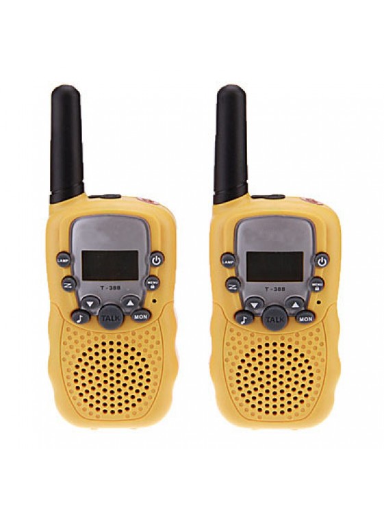 Pair of T-388 Lovers Talking Mini 8KM Handheld1" LCD Screen Walkie Talkie Two Way Radio with Flashlight