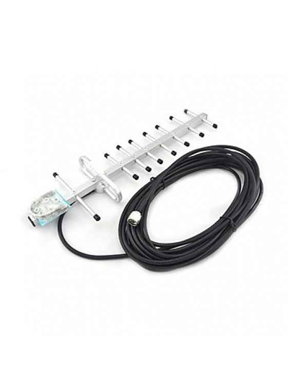 LCD Display Mini GSM 900MHz Mobile Phone Signal Booster , GSM Signal Booster + Yagi Antenna with 10m Cable