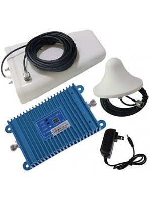 Intelligence LCD Display Dual Band GSM/DCS 900/1800MHz Mobile Phone Signal Booster Amplifier + Antenna Kit