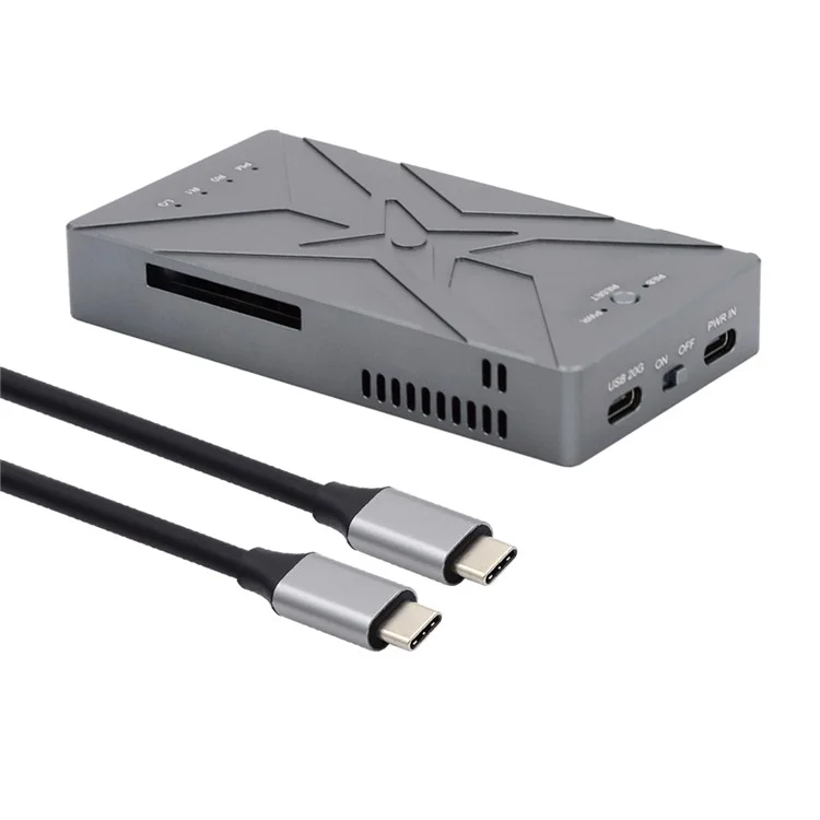 UC-031 Dual NVME M.2 NGFF M-Key to USB-C Type-C Raid0 Raid1 JOBD Big Enclosure 20Gbps with Fan Raid0 Hyper Adapter