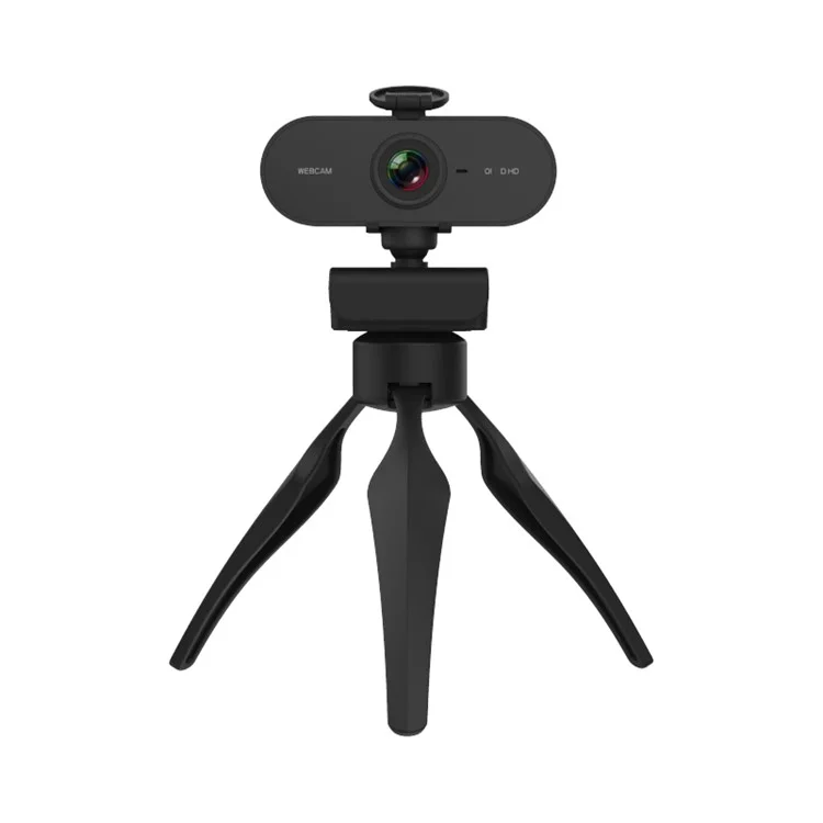 HD 4MP Webcam Built-in Microphone USB Computer Camera with Privacy Cover and Tripod for Video Calling Conference 