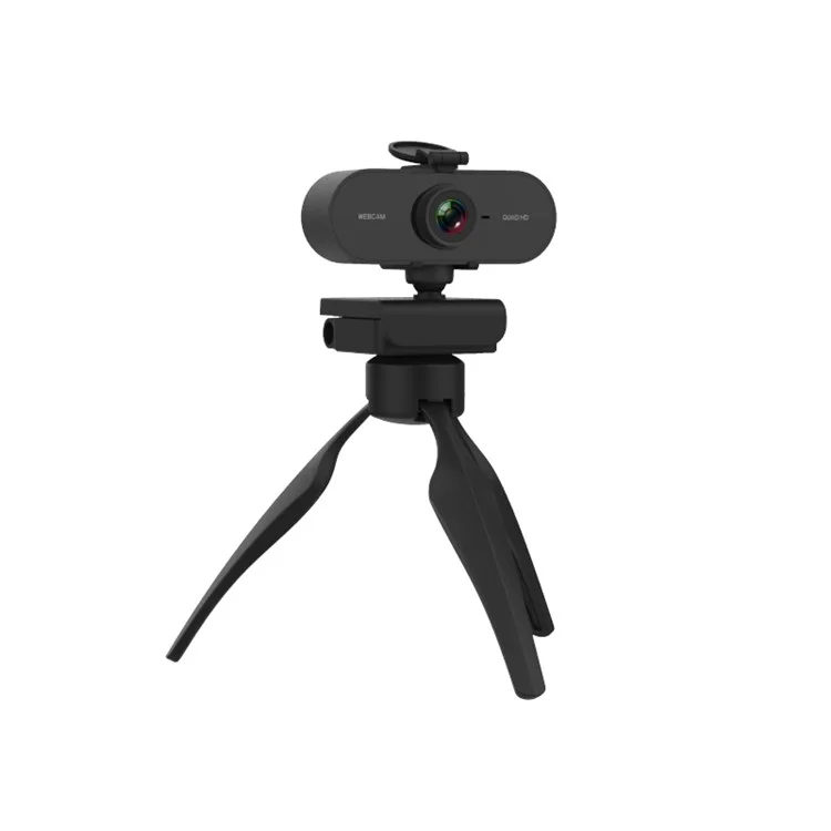 HD 4MP Webcam Built-in Microphone USB Computer Camera with Privacy Cover and Tripod for Video Calling Conference