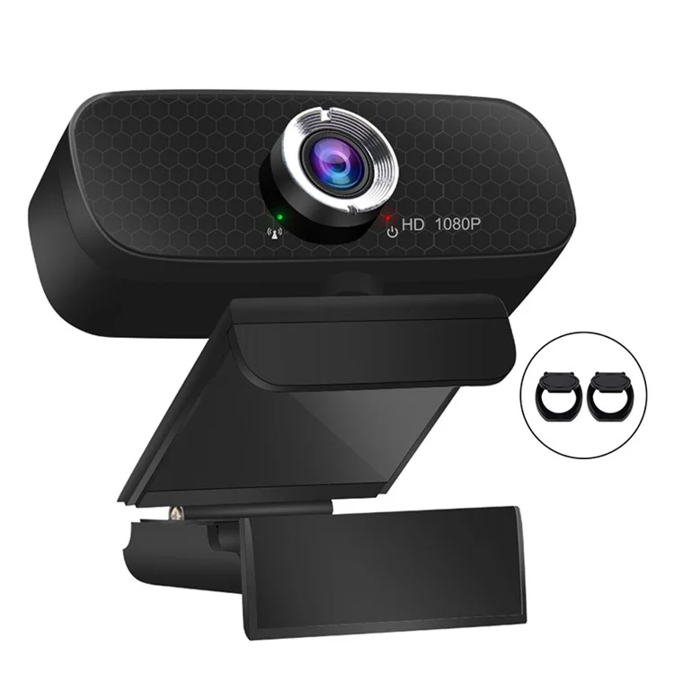 1080P USB Webcam 110 Degree Wide Angle with Microphone for Live Streaming Video Call Conference